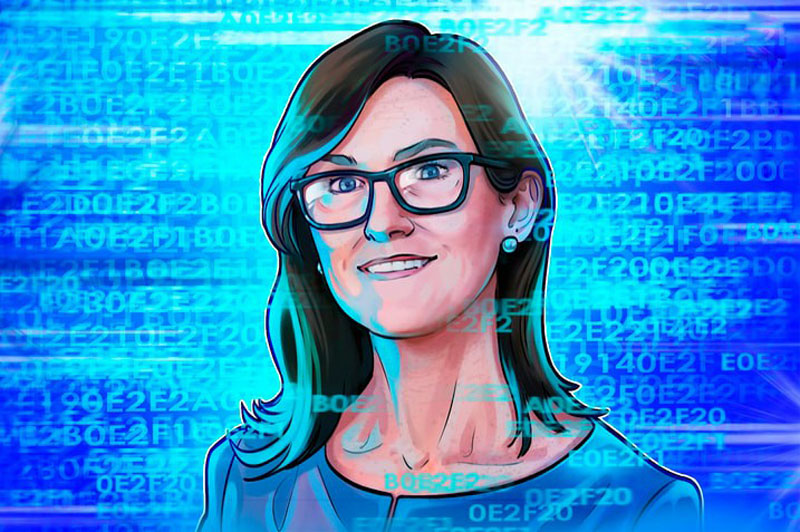 Cathie Wood将比特币（BTC）价格预测下调30万美元，称稳定币正在侵蚀市场份额