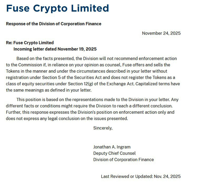 SEC罕见放行FUSE，Solana生态添助力