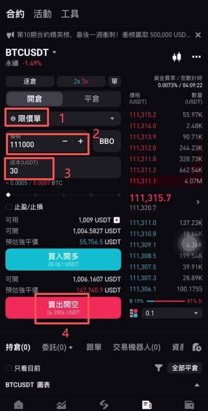 如何做BTCUSDT合约的开仓和平仓呢？_图8