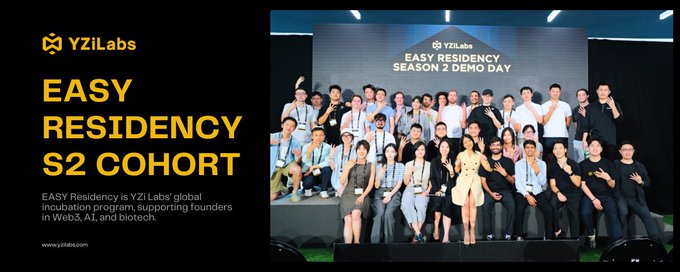 YZi Labs EASY Residency Q2 17家入选项目全景：AI、硬科技与Web3金融的深度融合