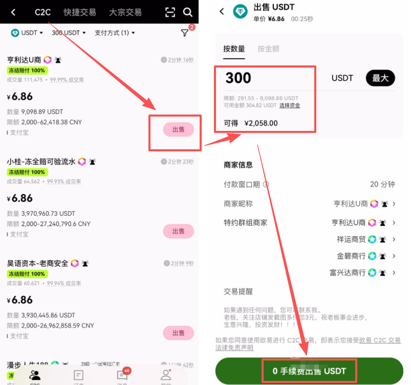 欧易将USDT提现为人民币