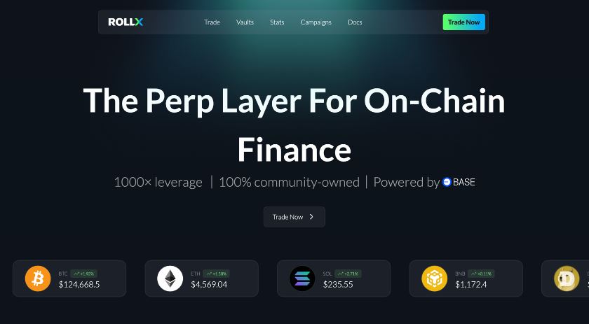 RollX ($ROLL) 深度解析：基于 Base 的比特币永续协议与代币机制