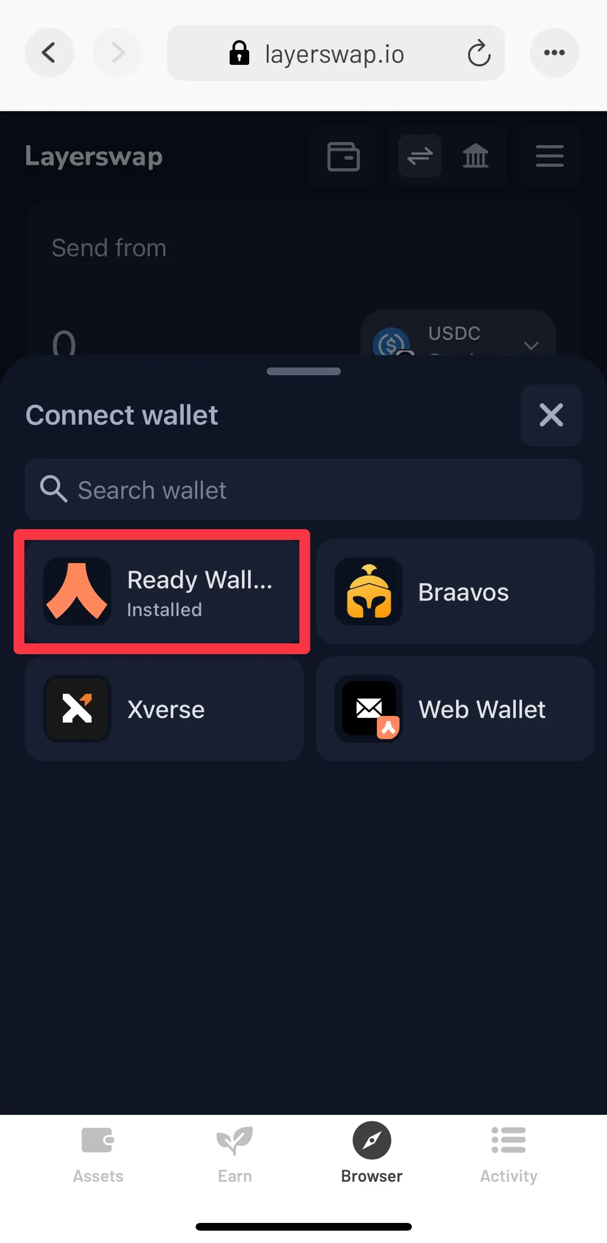如何从 App 提领 USDC?_图2