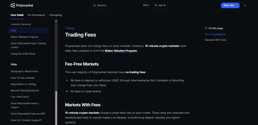 Polymarket预测市场、手续费及代币介绍
