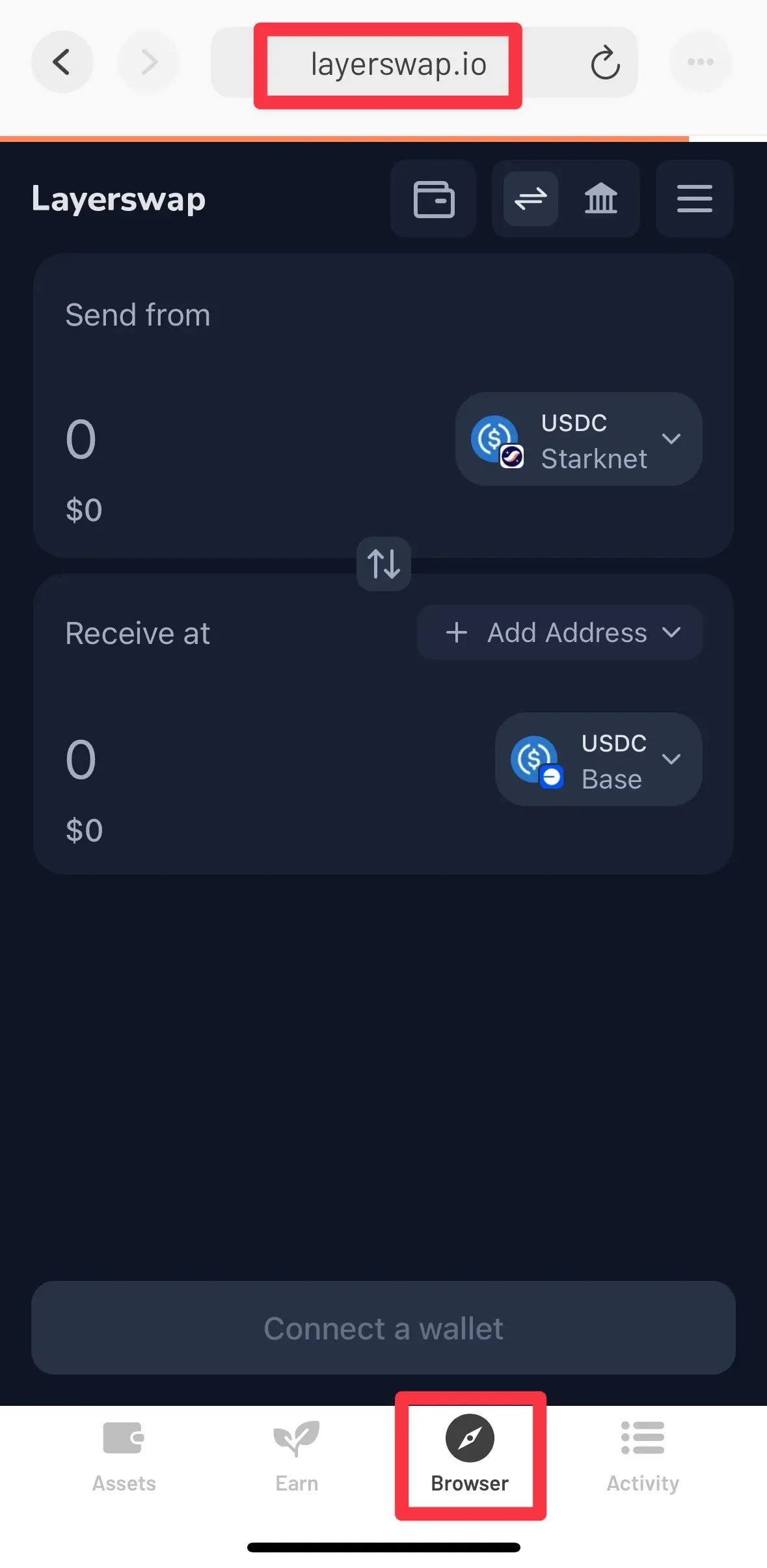 如何从 App 提领 USDC?
