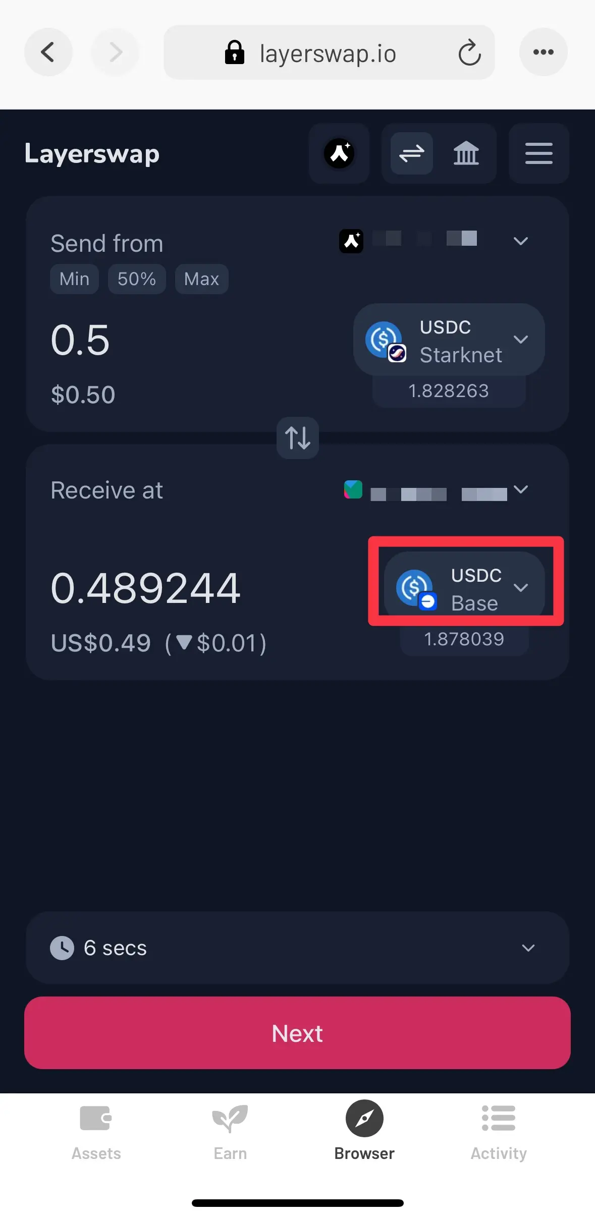 如何从 App 提领 USDC?_图4