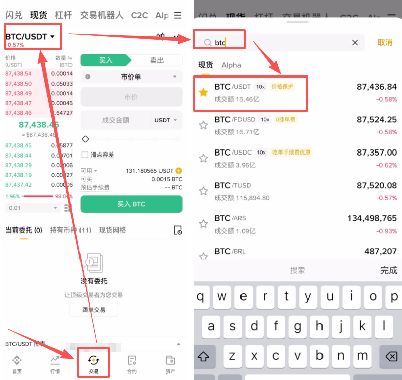 现货交易——限价单 vs 市价单