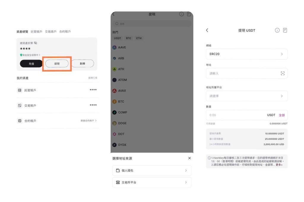 HashKey 出金教学流程