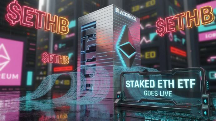 贝莱德质押ETH ETF上线：ETHB能否助力以太坊超越比特币？