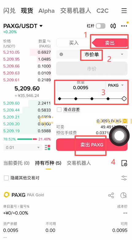 PAXG币现货交易怎么操作?_图2