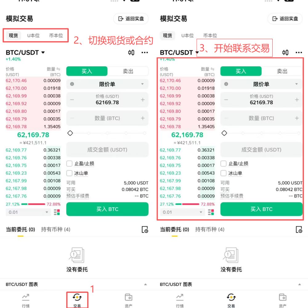 Step 4：开始进行模拟交易