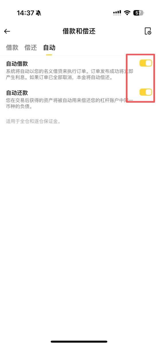 Step 4：币安杠杆借还款设定_图2