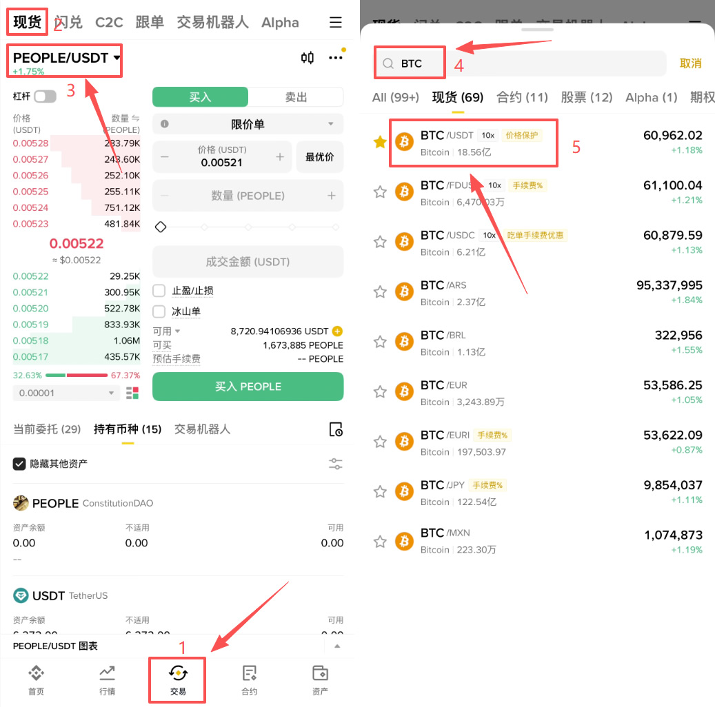 比特币(BTC)现货交易和合约交易有什么区别?新手该怎么选?