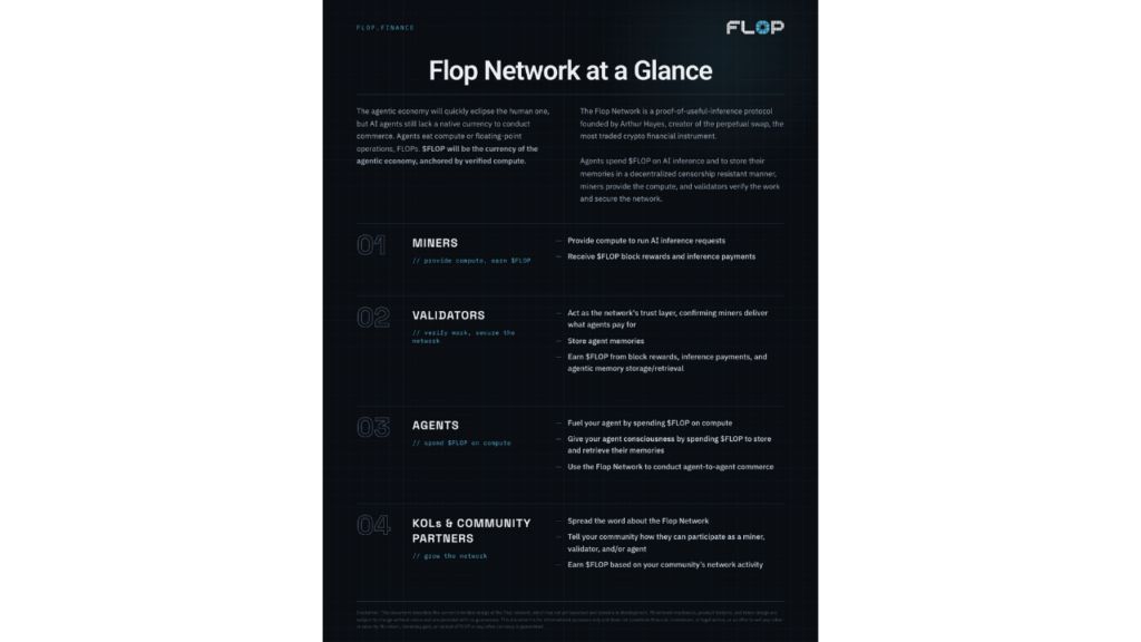 Flop希望人工智能代理成为经济主体。