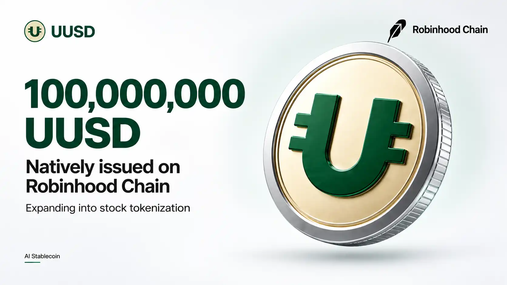 Anything Labs在Robinhood Chain原生发行1亿枚UUSD,持续布局股票代币化市场