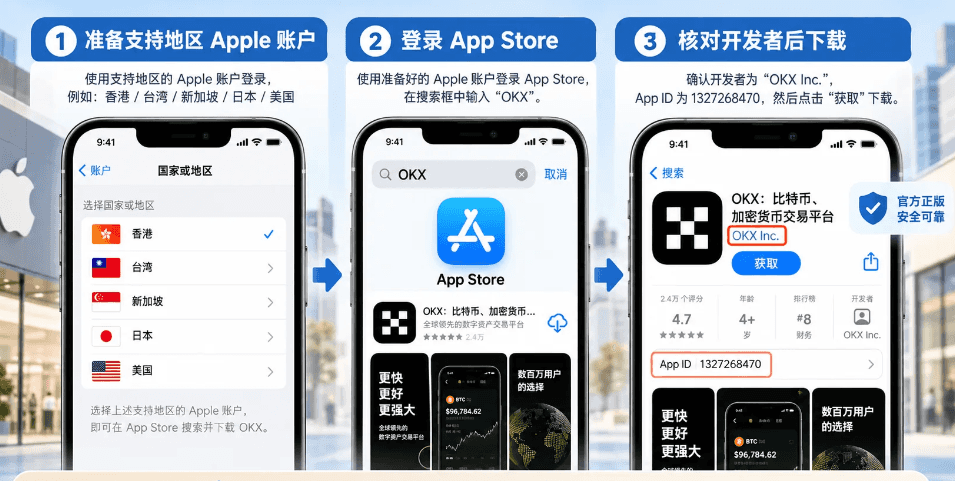 欧易苹果下载官方流程分 3 步