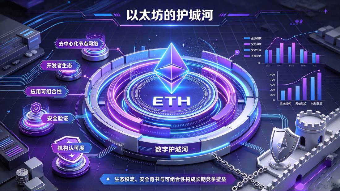 以太坊(ETH)护城河在哪?生态积淀、中立安全与应用集群构成独特竞争优势