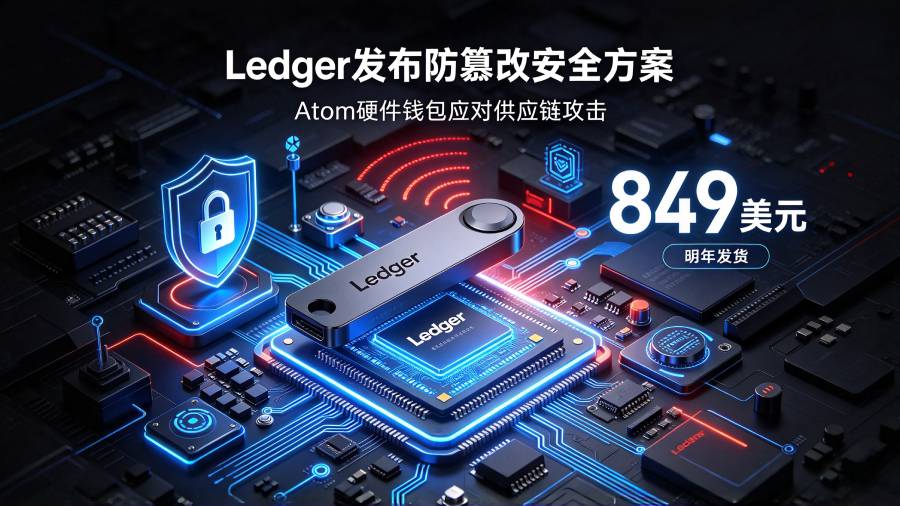 Ledger发布钱包篡改防护设备Atom,定价849美元,这款安全硬件计划明年正式发货