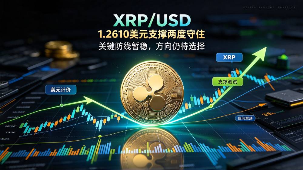 XRP两次守住1.2610美元关键支撑底线，多空进入博弈节点，深度解析瑞波币后续行情演变方向